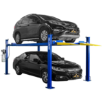 Sellzeno Series 8,500 lbs 4-Post Car Lift with Caster Kits – Durable Auto Storage & Parking Lift for Home Garage