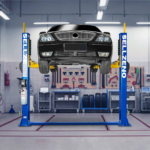 Sellzeno 12,000 lbs Two-Post Car Lift with 220V 4HP Motor & Single-Point Lock – Ideal for Shops, Garages & Heavy-Duty Vehicle Maintenance - Image 4