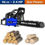 Sellzeno 18" Gas Chainsaw, 46cc 2-Cycle Engine with Auto Oiler – Powerful Wood Cutting Tool - Image 2