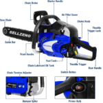 Sellzeno 22" Gas Chainsaw, 56cc 3.1HP 2-Cycle Engine, Auto Oiler, Powerful Saw for Tree Felling & Firewood - Image 6